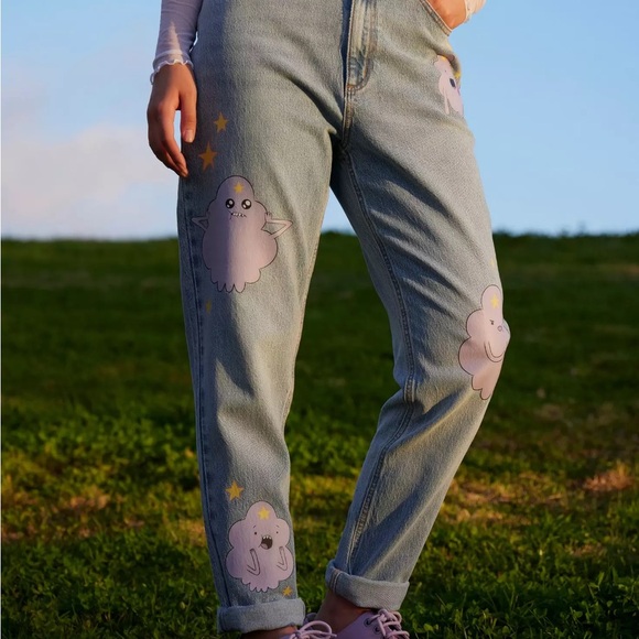 Adventure Time Lumpy Space Princess Mom Jeans Hot Topic - Picture 5 of 5